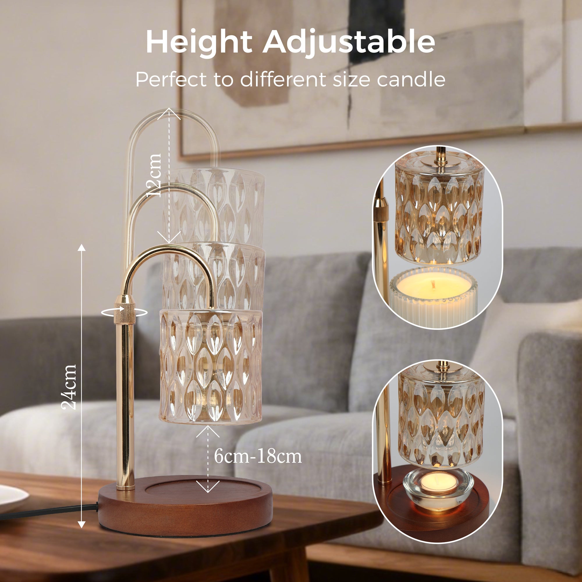 Candle Warmer Lamp - Beige - VAUCLUSE