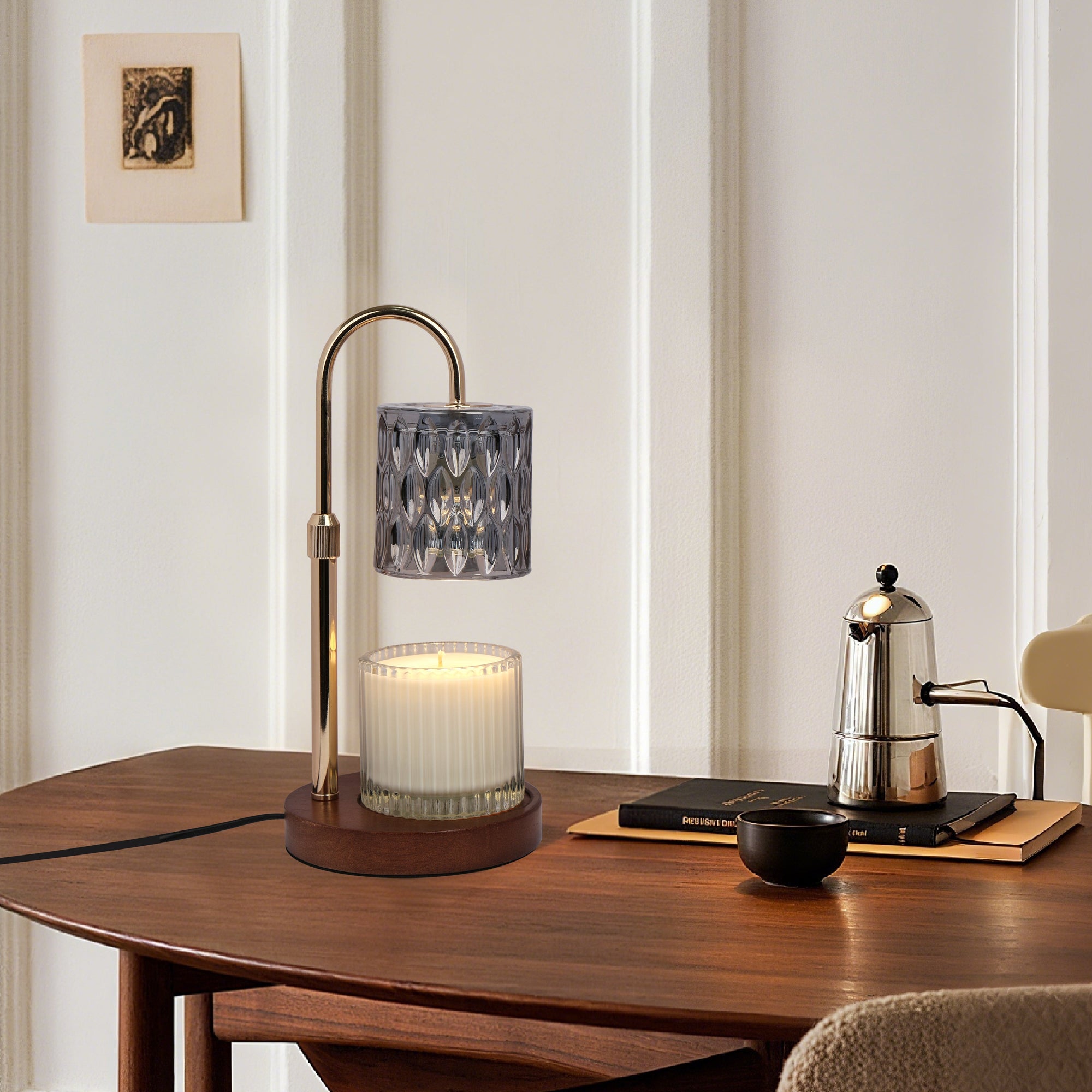 Candle Warmer Lamp - Smoky Grey - VAUCLUSE