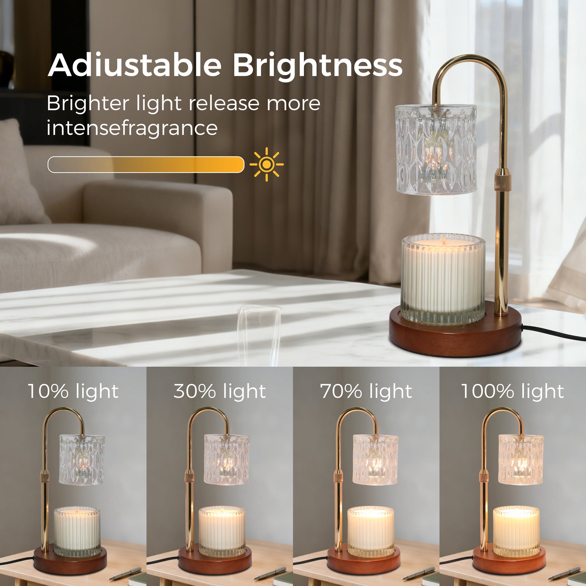 Candle Warmer Lamp - Transparent - VAUCLUSE