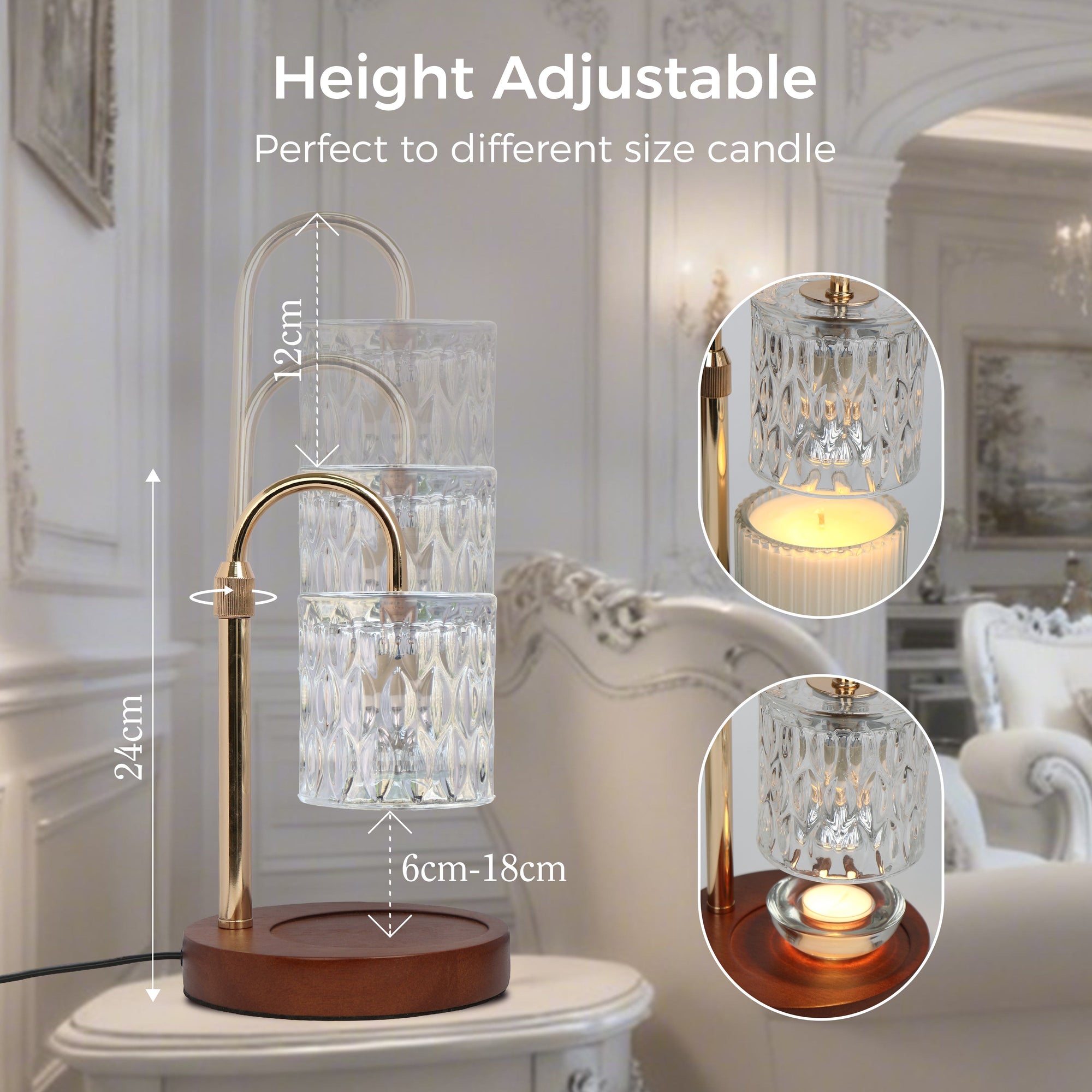 Candle Warmer Lamp - Transparent - VAUCLUSE