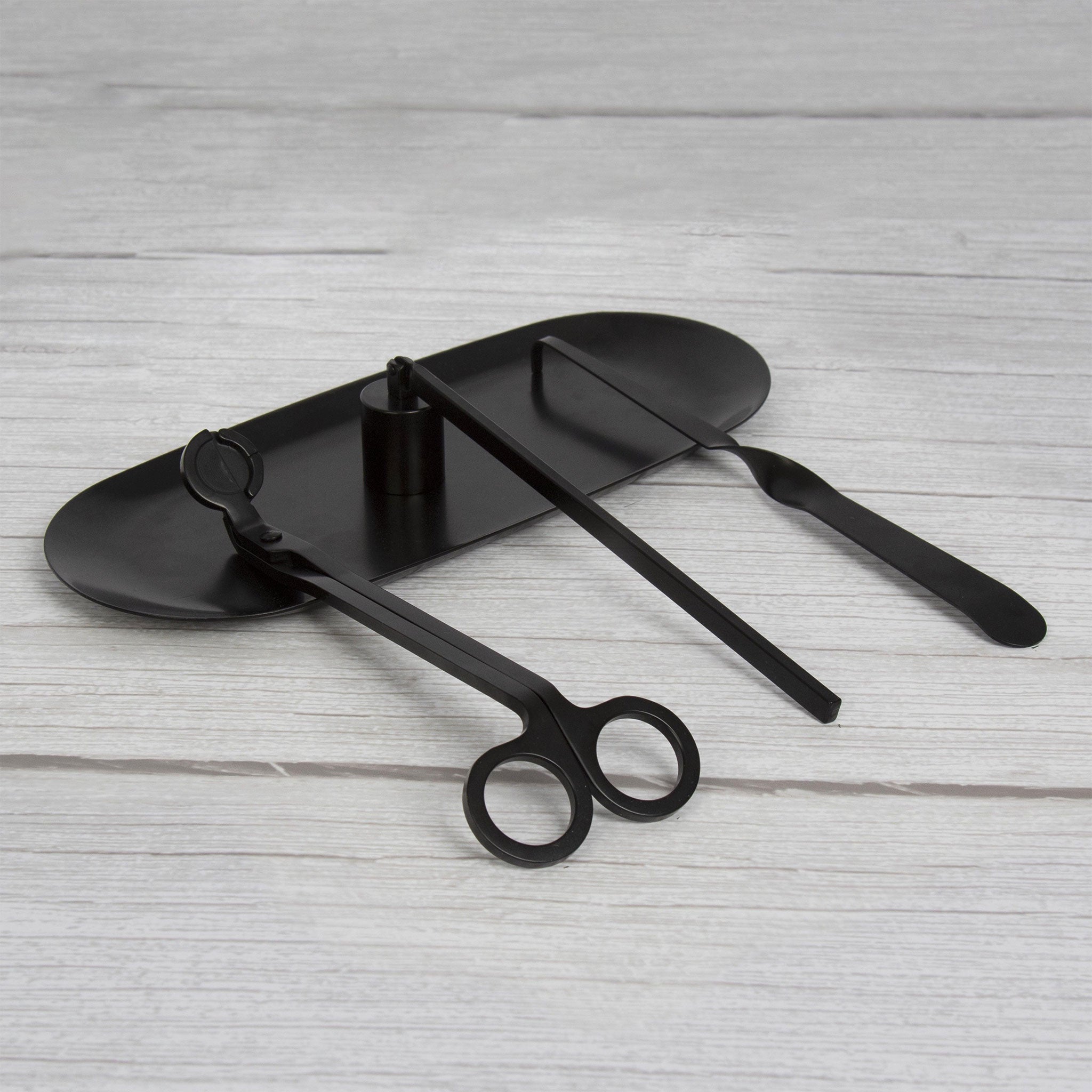 Candle Wick Trimmer, Snuffer and Dipper Set (Black) - VAUCLUSE