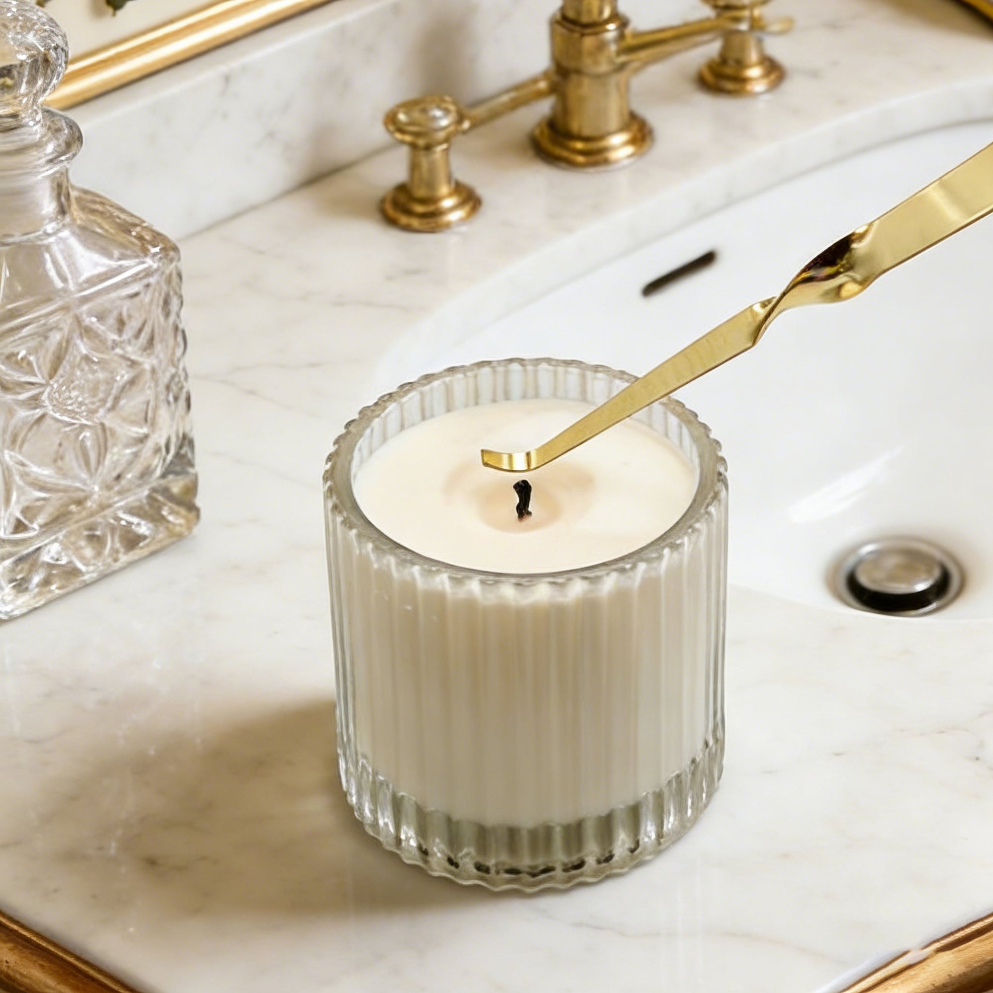 Candle Wick Trimmer, Snuffer and Dipper Set (Gold) - VAUCLUSE