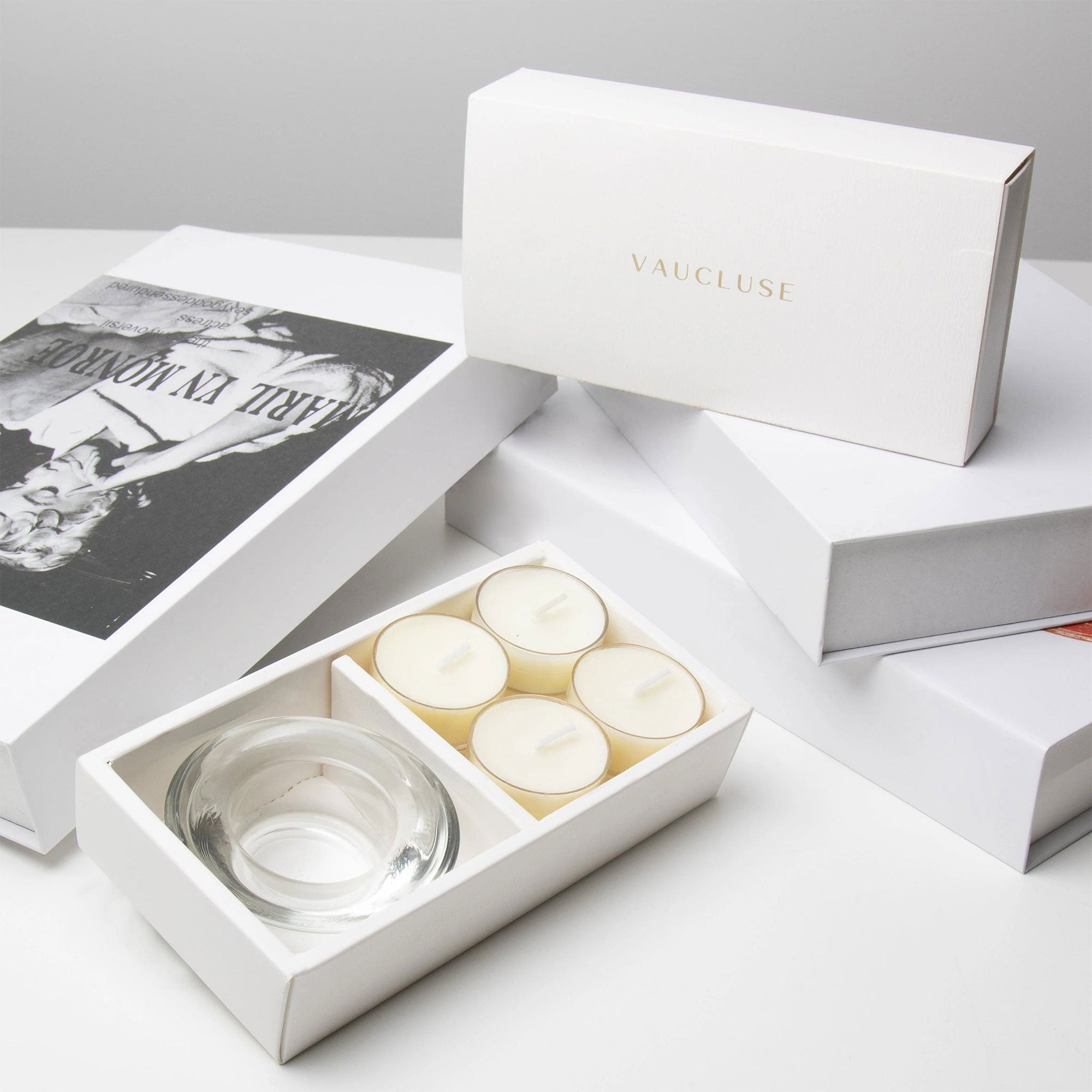 Jasmine Tealights and Candle Holder Set - VAUCLUSE