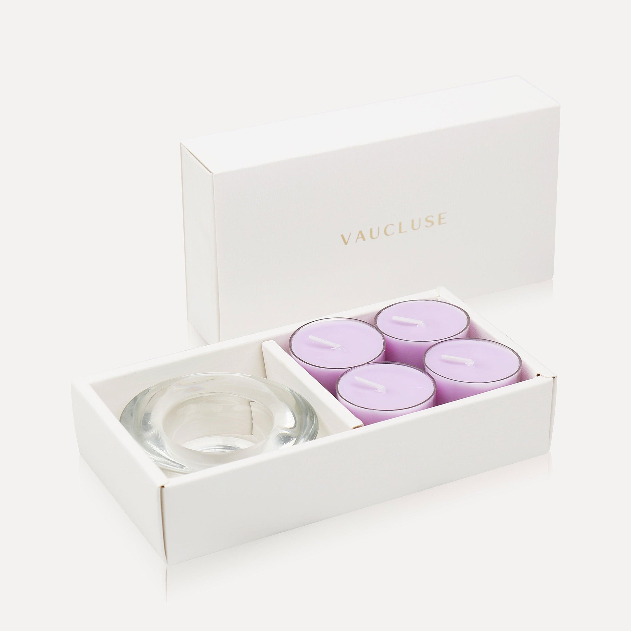 Lavender Tealights and Candle Holder Set - VAUCLUSE