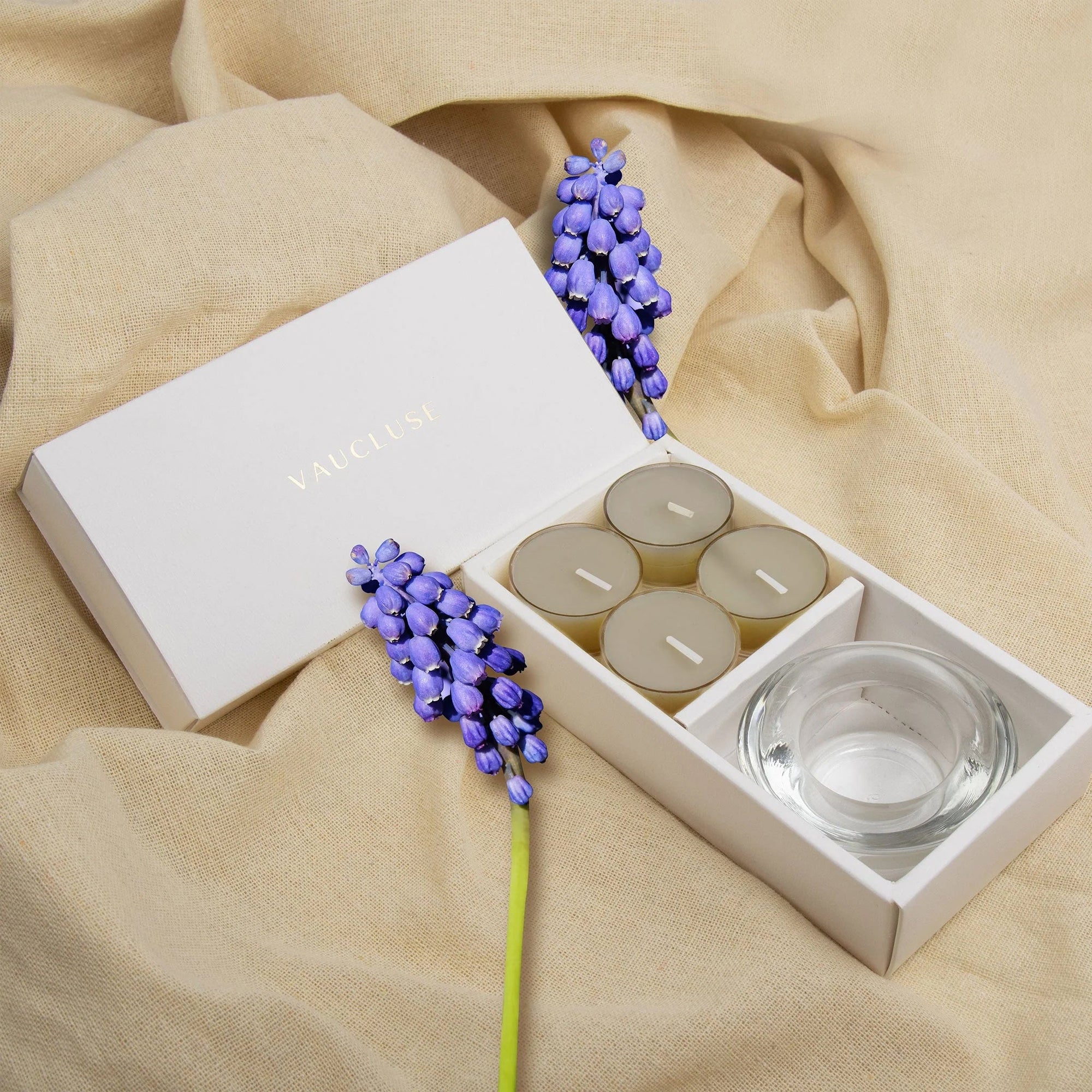 Musk Tealights and Candle Holder Set - VAUCLUSE