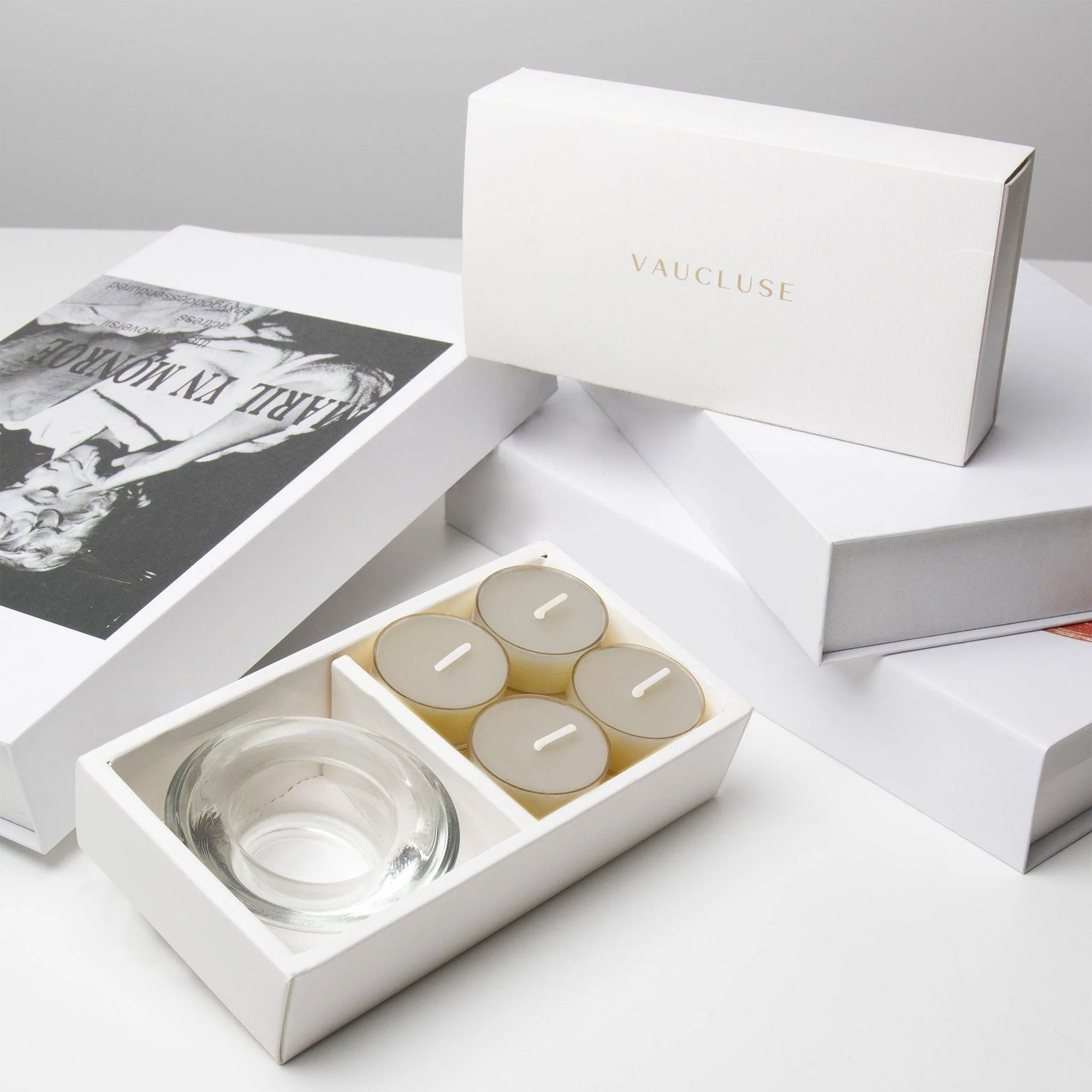 Musk Tealights and Candle Holder Set - VAUCLUSE
