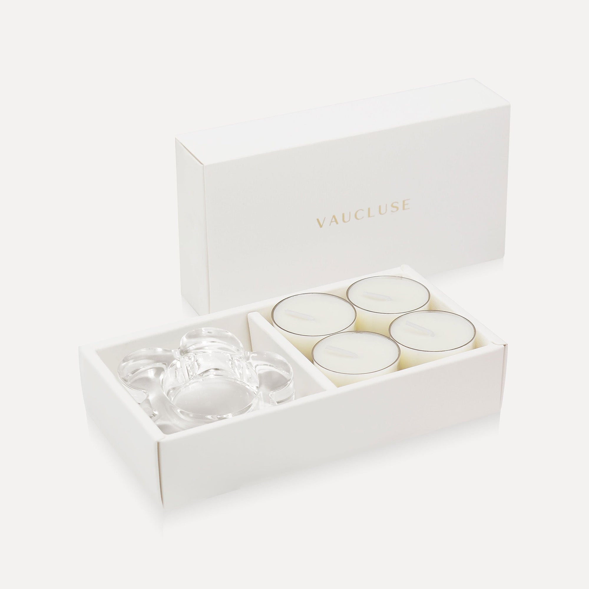 Musk Tealights and Candle Holder Set (Flower shape) - VAUCLUSE