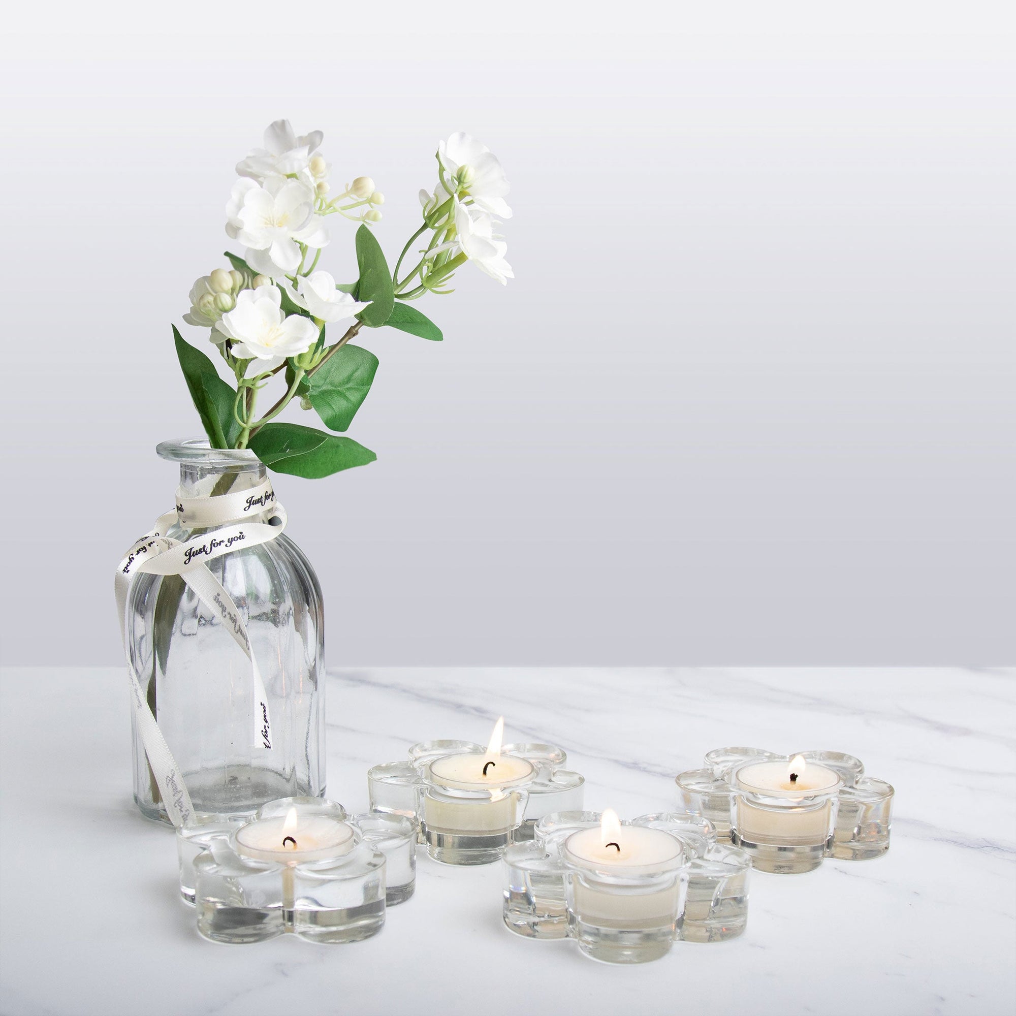 Pair of Tealight Candle Holders （Flower shape） - VAUCLUSE