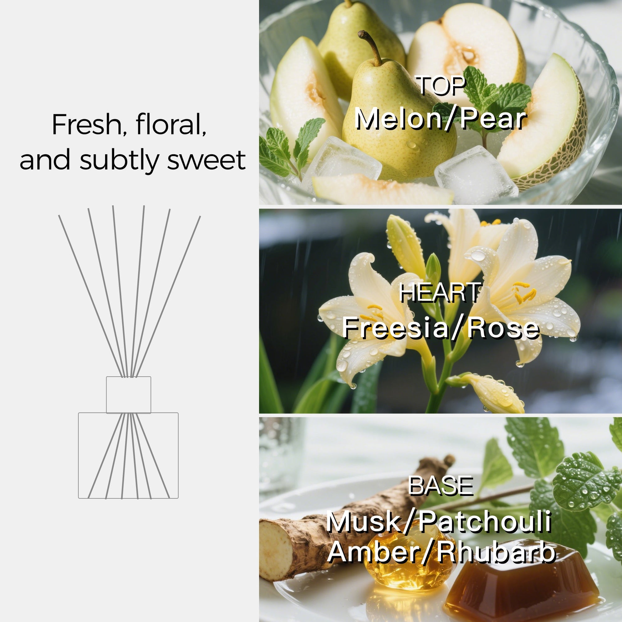 Pear & Freesia Scented Reed Diffuser - VAUCLUSE