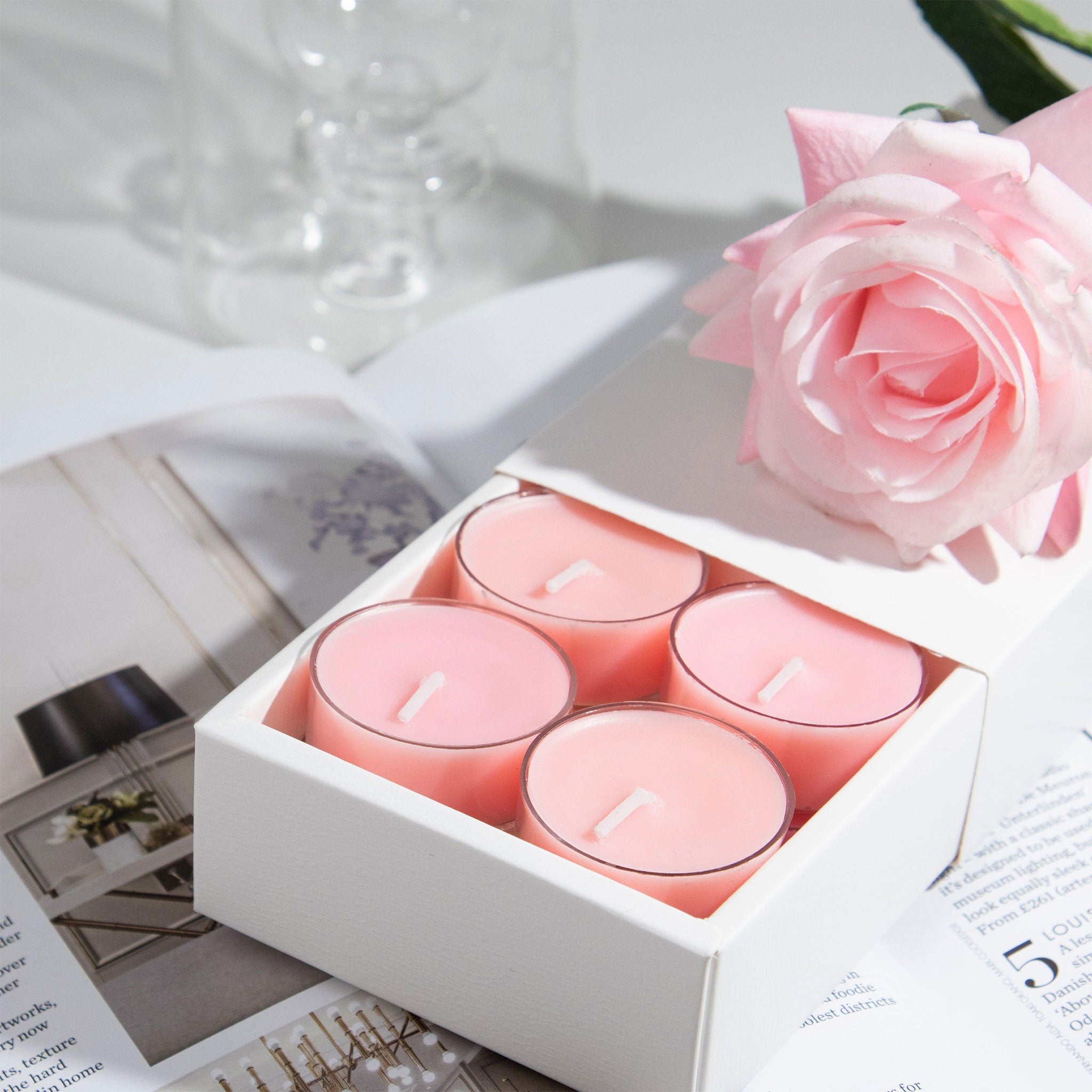 Rose Scented Tealight Candles - VAUCLUSE