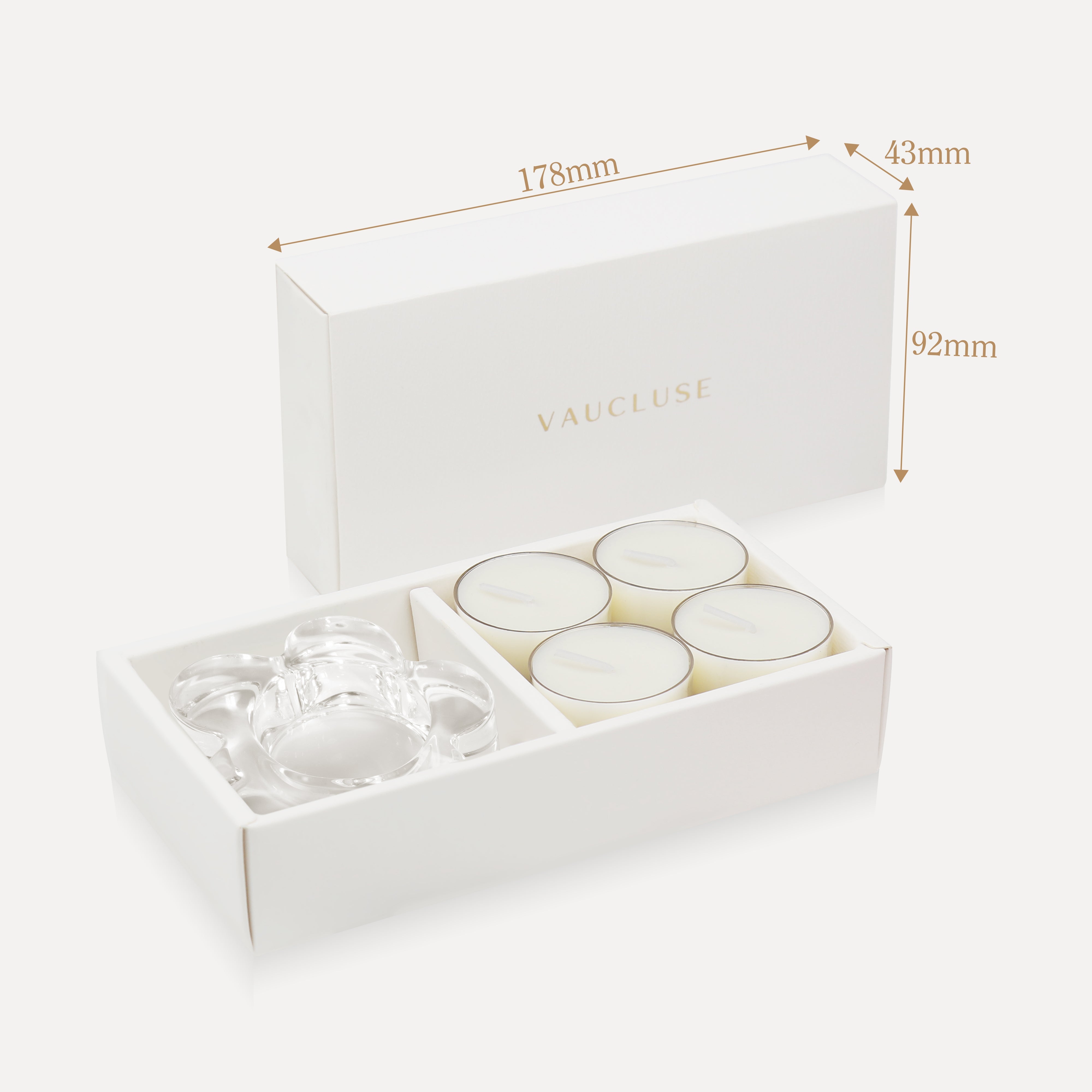 Vanilla Tealights and Candle Holder Set (Flower shape) - VAUCLUSE