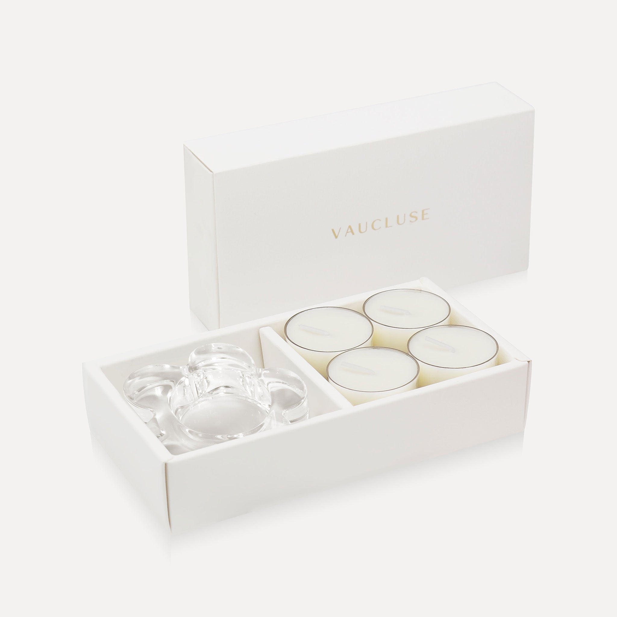 Vanilla Tealights and Candle Holder Set (Flower shape) - VAUCLUSE