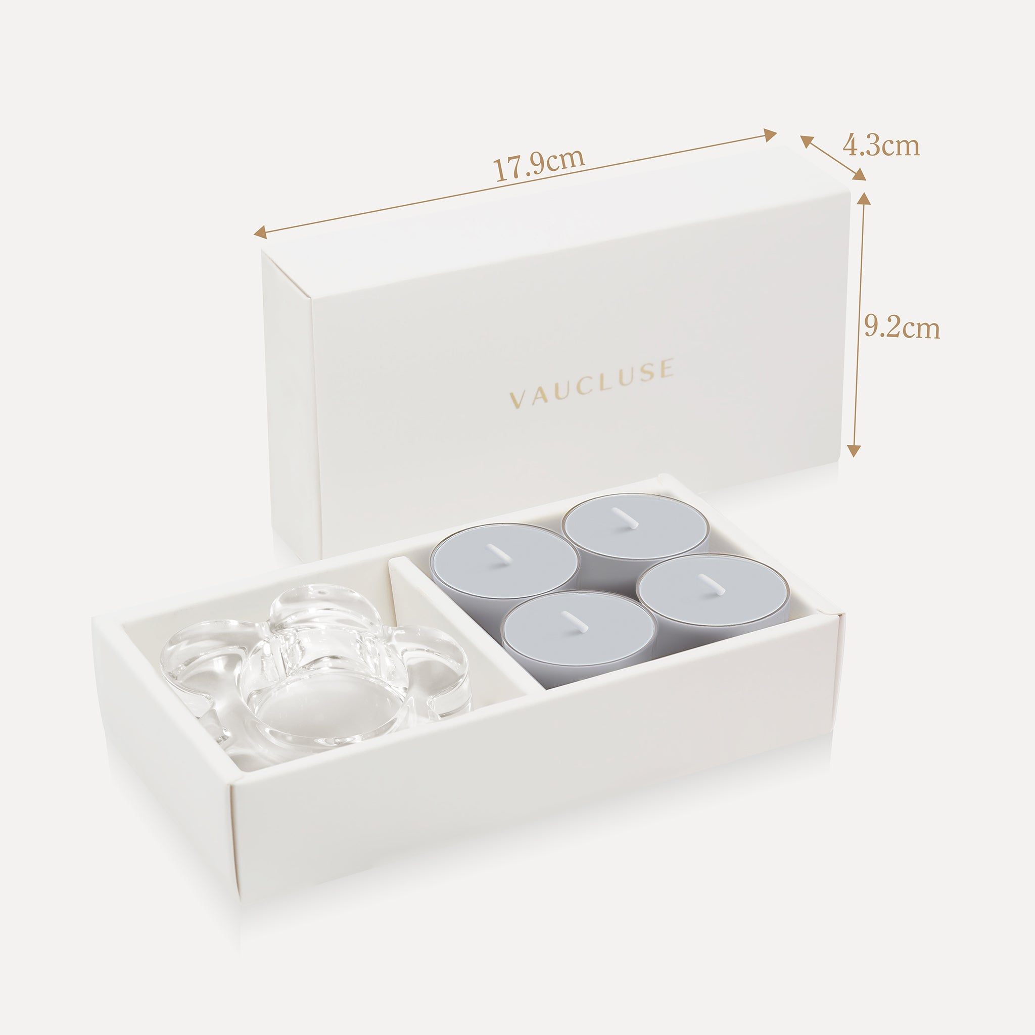 Velvet Tealights and Candle Holder Set (Flower shape) - VAUCLUSE