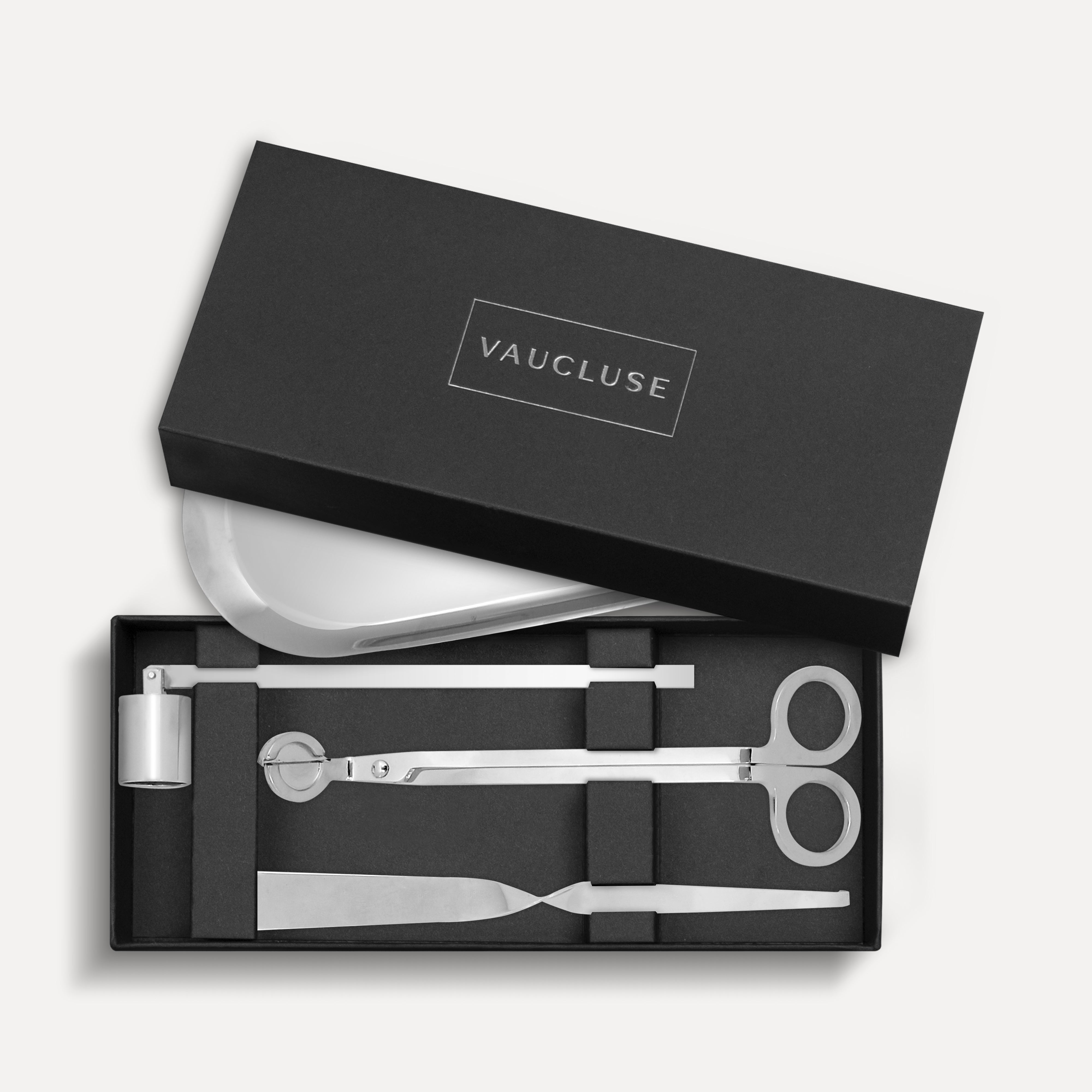 Candle Wick Trimmer, Snuffer and Dipper Set (Silver) - VAUCLUSE