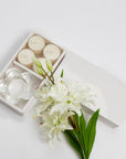 Lily Tealights and Candle Holder Set (Flower shape) - VAUCLUSE